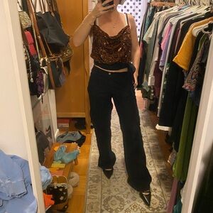 Free People Sequin Leopard Top